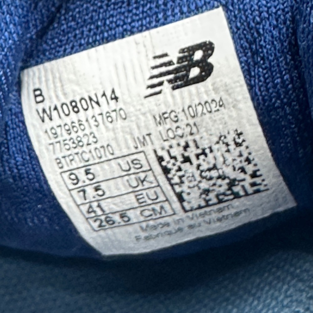 New Balance Fresh Foam X 1080 v14 Blue Pink Running Shoes Womens 9.5 W1080N14 - Picture 12 of 13